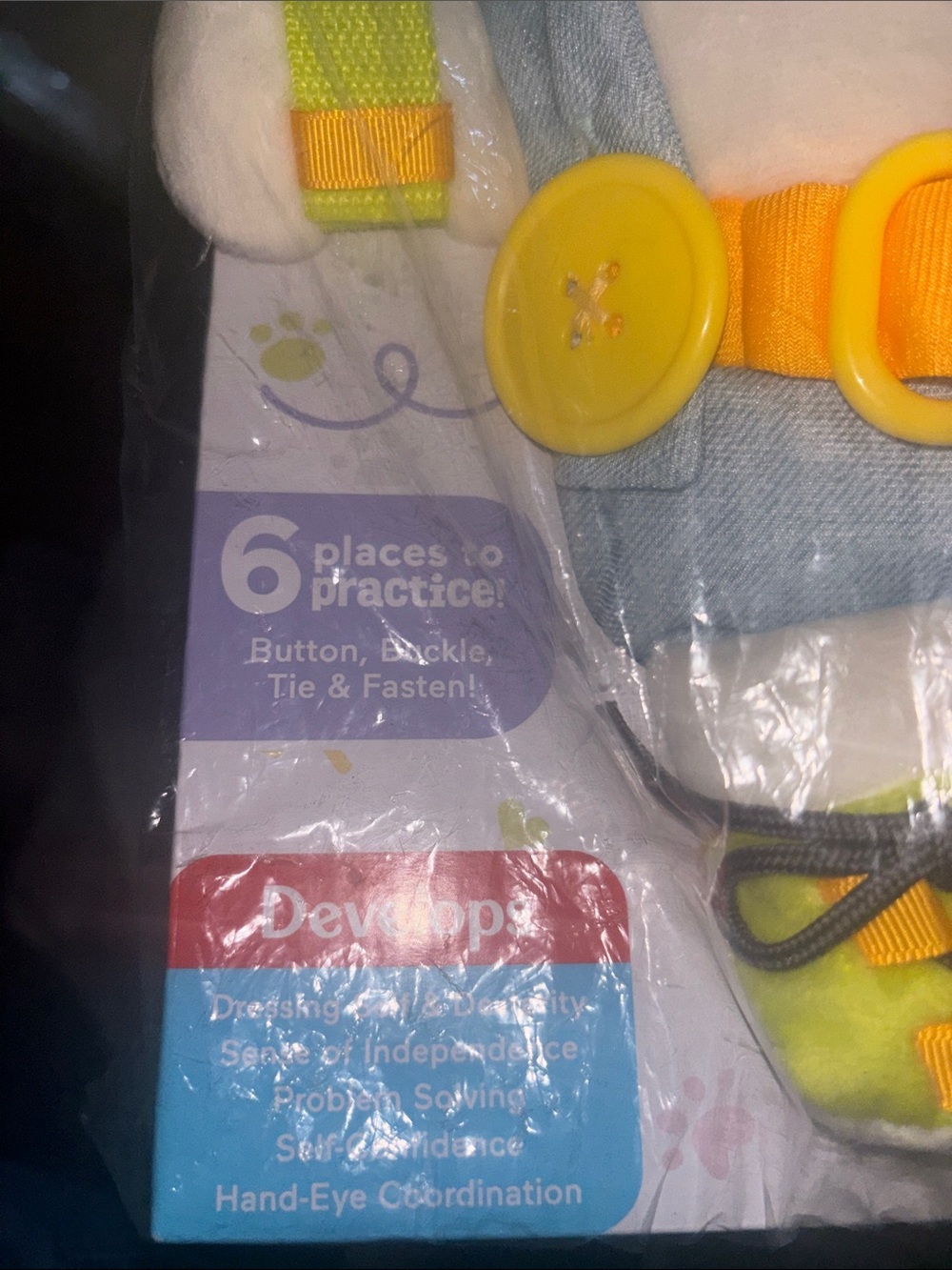 Fisher-Price fp Pets Dress Pup Plush - White, Gray & Yellow Accents - Picture 7 of 7